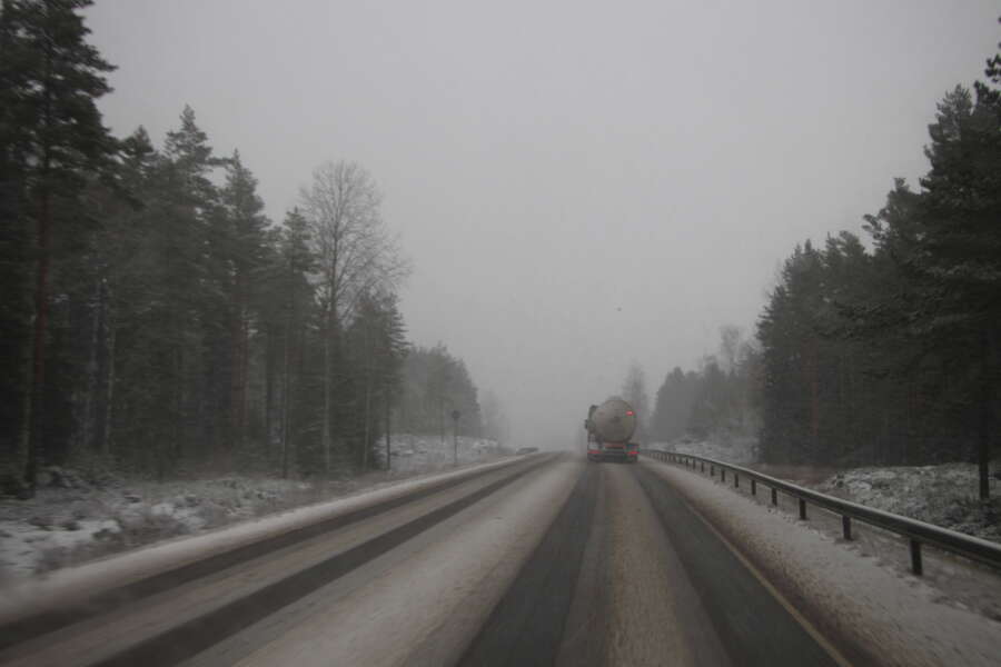 Aamuviideltä alkanut keräyslenkki on päättynyt ja edessä on ajo meijeriin Riihimäelle.